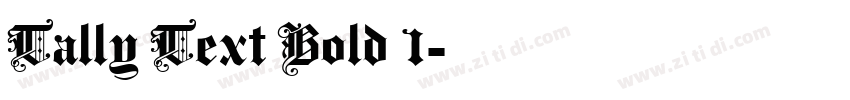 Tally Text Bold 1字体转换